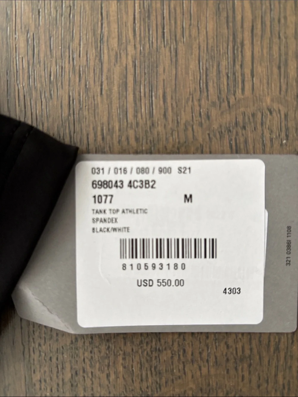 Balenciaga Black Logo Racerback Tank Top - Picture 3 of 5